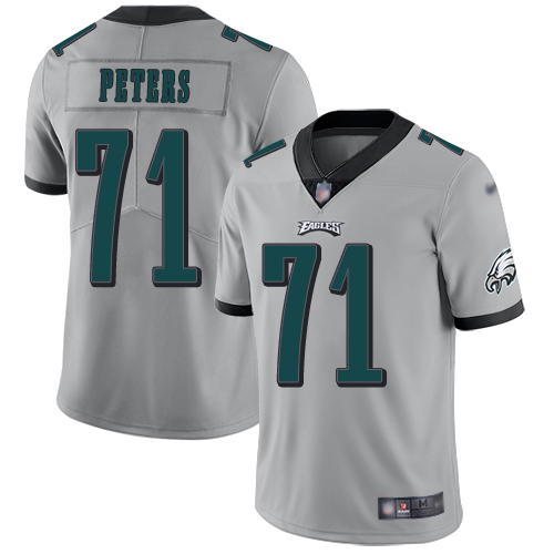 Men Philadelphia Eagles #71 Jason Peters Limited Silver Inverted Legend NFL Jersey Football
